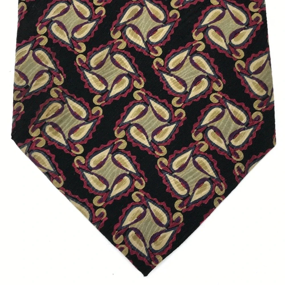 JHANE BARNES Tie Original Fabric 100% Silk Japan Geometric Men’s Necktie 👔 57